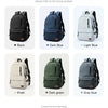 A collection of black, dark blue, light blue, khaki, dark green, and gray-blue ultralight water-resistant laptop backpacks.