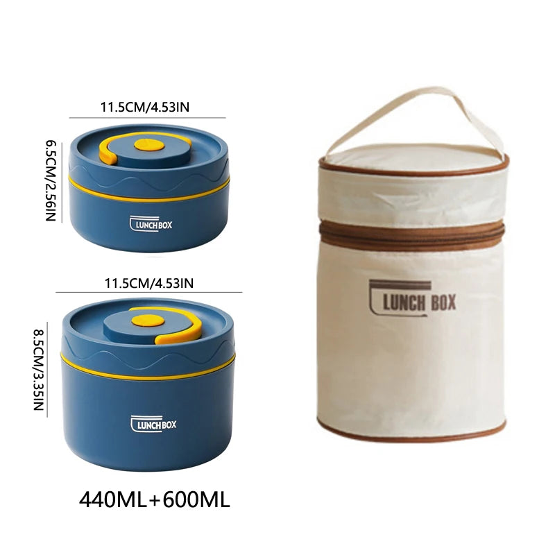 304 Stainless Steel Insulated Lunch Box with Carry Bag