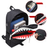 Shark Luminous USB Backpack with Anti-Theft Design