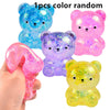 Glitter Gummy Bear Stress Relief Squeeze Toy