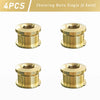 Four single titanium alloy chainring bolts, 6.5mm, for mountain and road bikes.