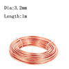 A coil of rose gold-colored enameled copper wire with a diameter of 3mm and a length of 1 meter.