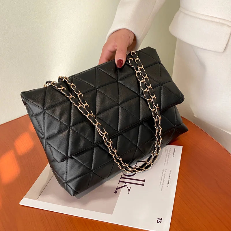 Embroidered Plaid Crossbody Bag