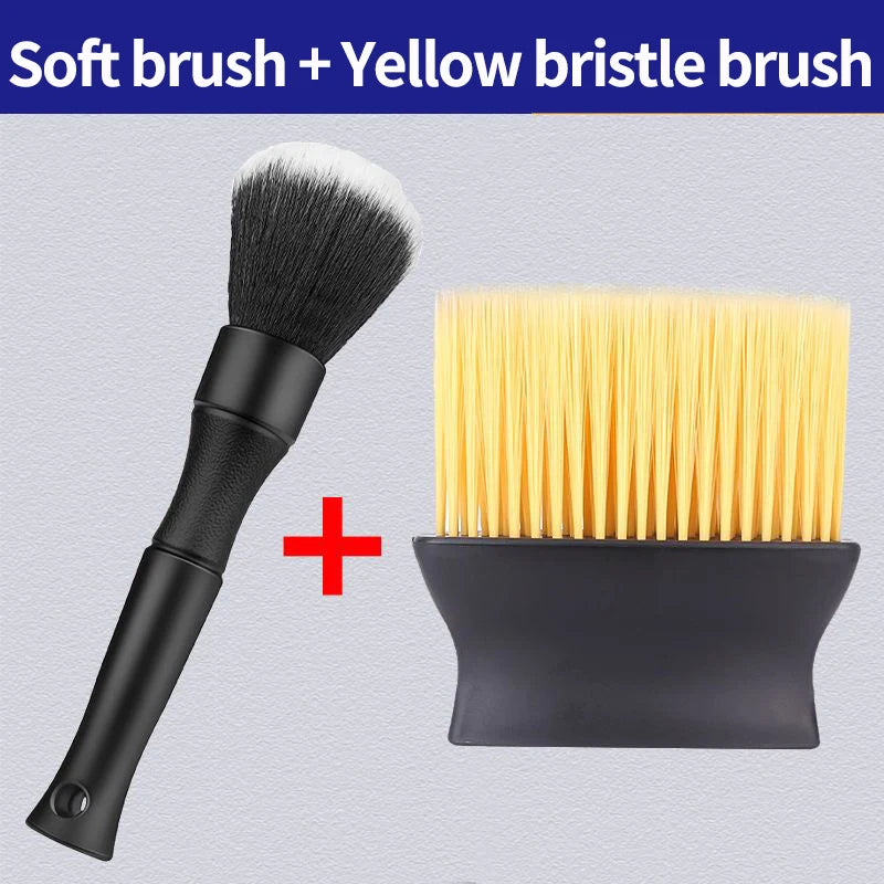 Ultra-Soft Car Detailing Brush Set for Interior Cleaning