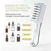 Clear silicone comb with multiple applicators for essential oils and liquid treatments