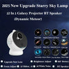 A white starry sky lamp projector with various celestial objects displayed on the face and surrounding features.