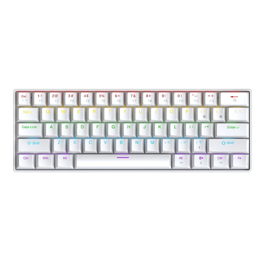 Compact 61-Key Mechanical Gaming Keyboard with RGB Backlighting