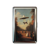 Vintage Metal Card Case with Push-Button Closure