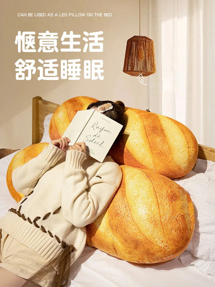 Baguette Bread Plush Pillow | Funny Food Shaped Cushion