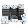 Stacks of white double-sided mounting foam tape rolls and a single roll on a white background.