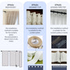 Nordic Embroidered Flower Double-Layer Curtain with Sheer Backing