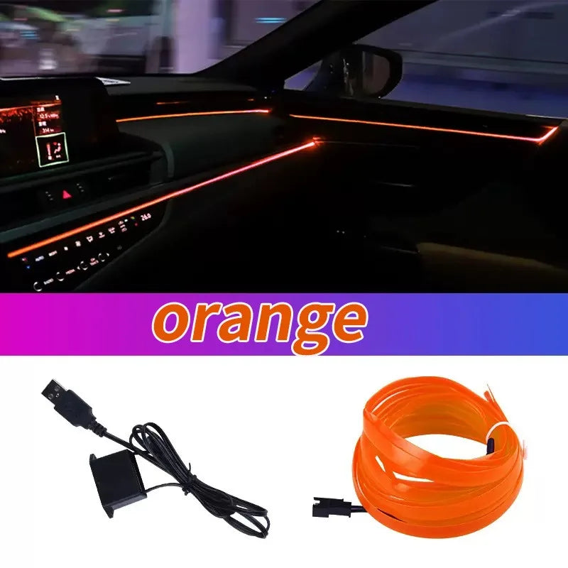 Flexible USB LED Neon Strip Light for Car Interior