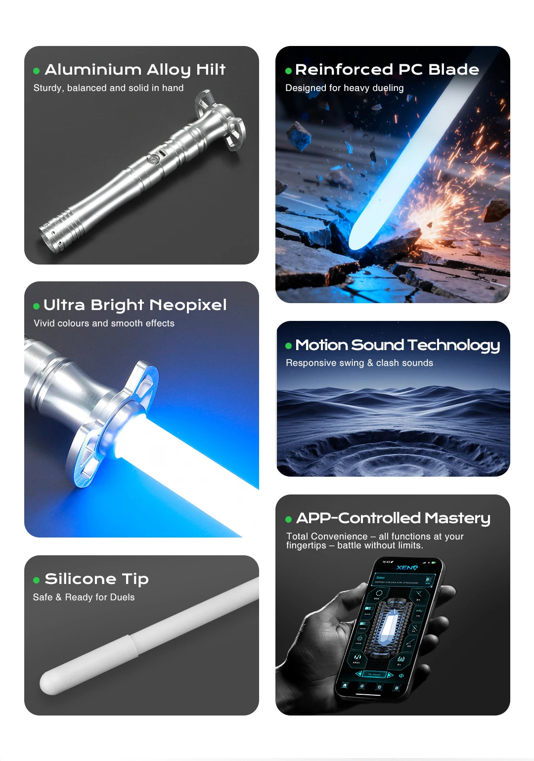 Dueling Lightsaber with Neopixel Blade and Bluetooth Soundboard
