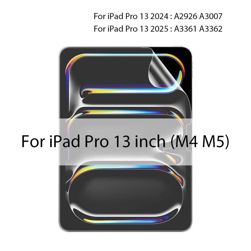 A screen protector for an iPad Pro 13 inch model showing the display surface.