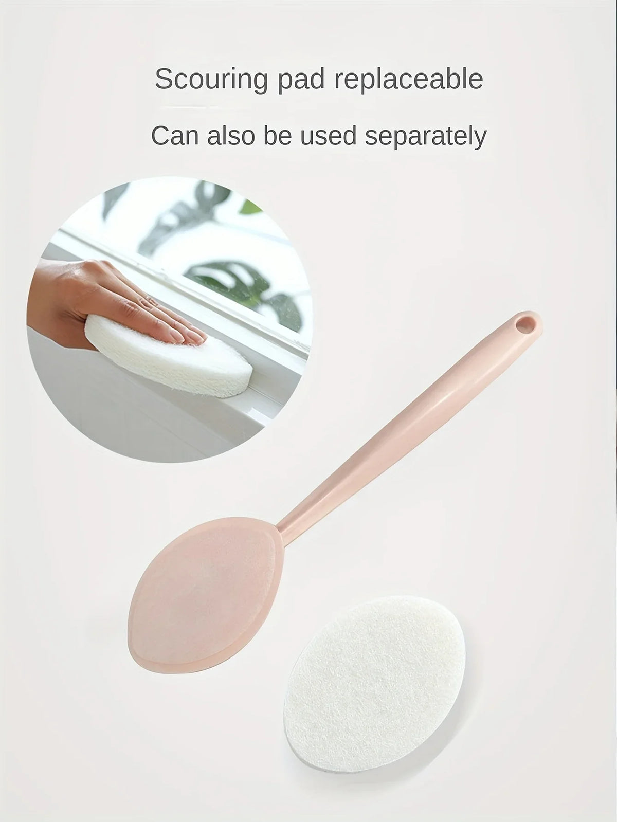Long-Handle Sponge Cleaning Brush for Bathroom and Tile