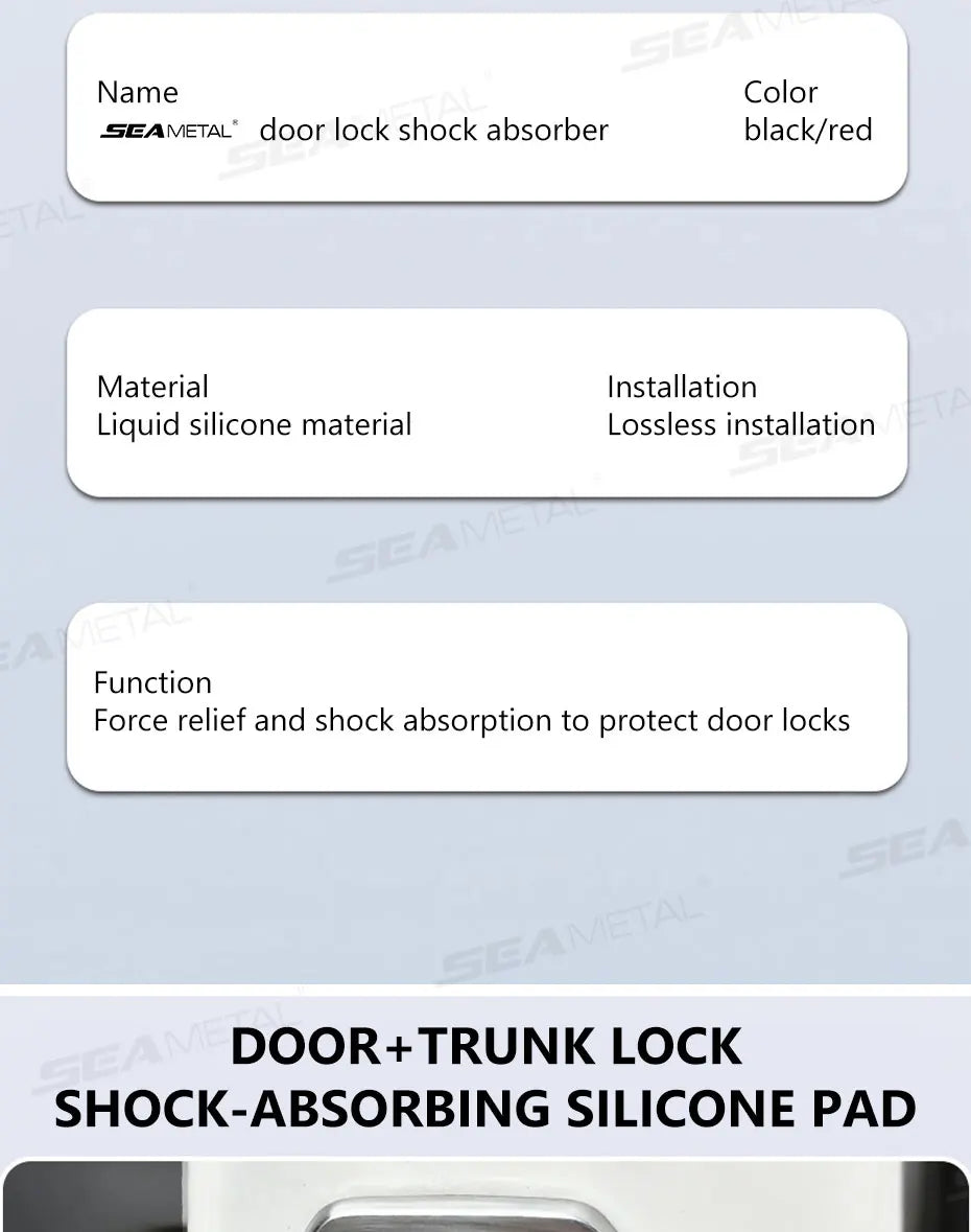Silicone Car Door Lock Protection Pads (Set of 4)