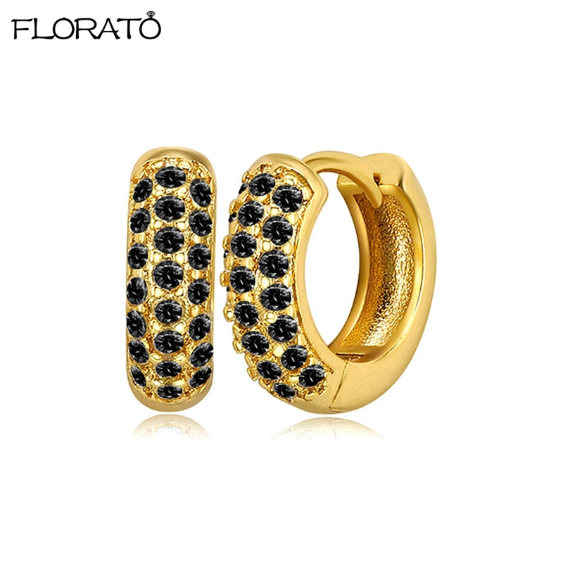 Minimalist CZ Huggie Hoop Earrings