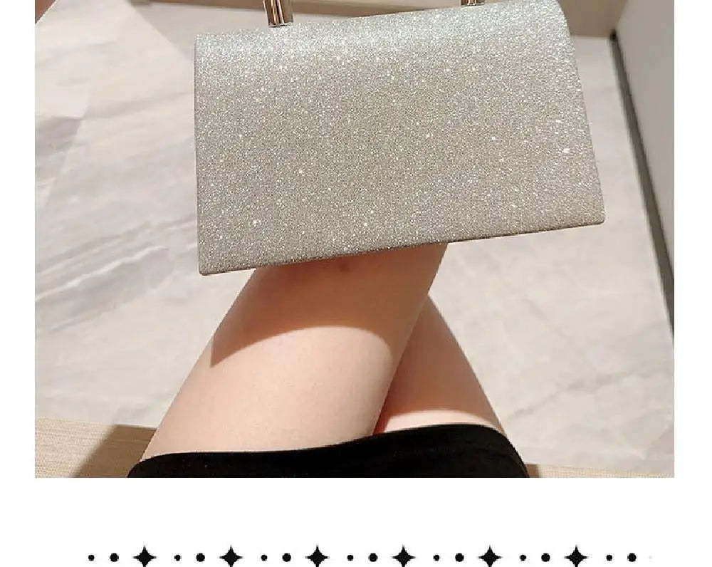 Crystal Bowknot Evening Clutch with Chain Strap