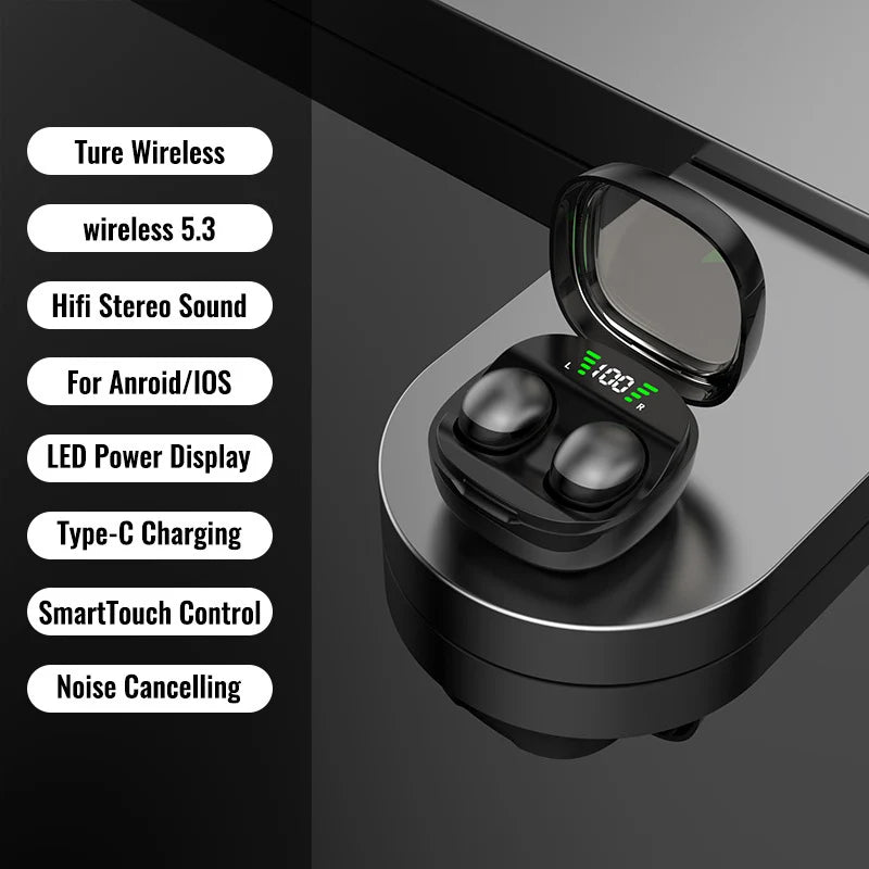 Ultra-Compact Wireless Earbuds with Charging Case