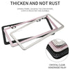Crystal Rhinestone License Plate Frame for Cars