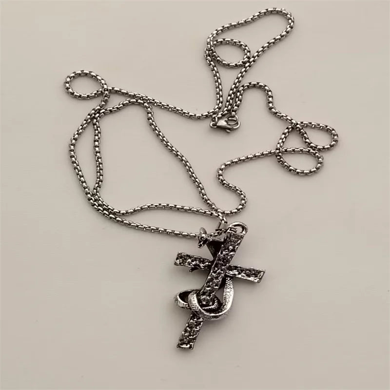Vintage Cross Pendant Necklace