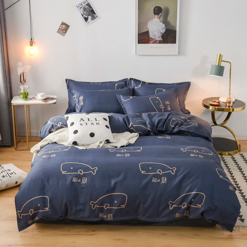 Brushed Polyester Duvet Cover with Matching Pillowcases