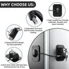 Child Safety Refrigerator Lock with Silicone Wire Protection
