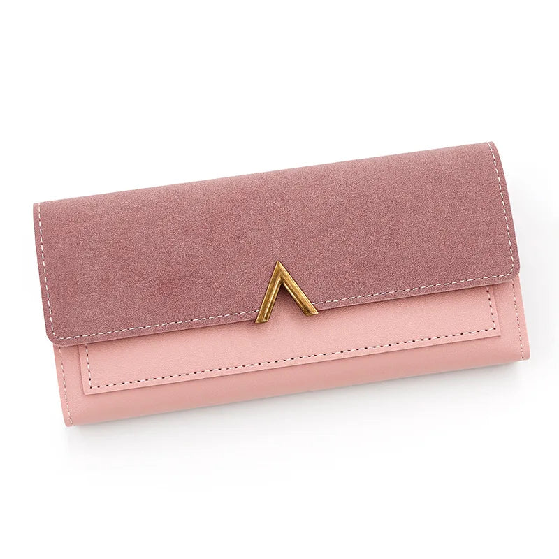 Women's Tri-Fold PU Leather Wallet with Coin Pocket