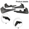 Set of black mud flaps for Mazda CX-30, including front and rear splash guards.