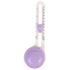 A purple adjustable circular paper cutter with a clear ruler and interchangeable blades.