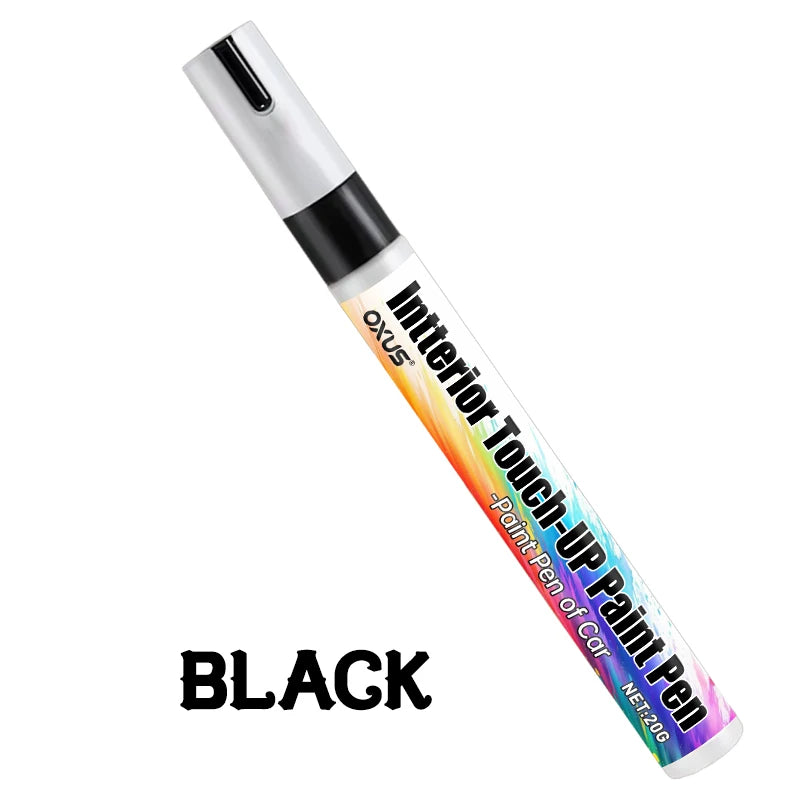 A black precision car paint touch-up pen with a silver cap shown diagonally.