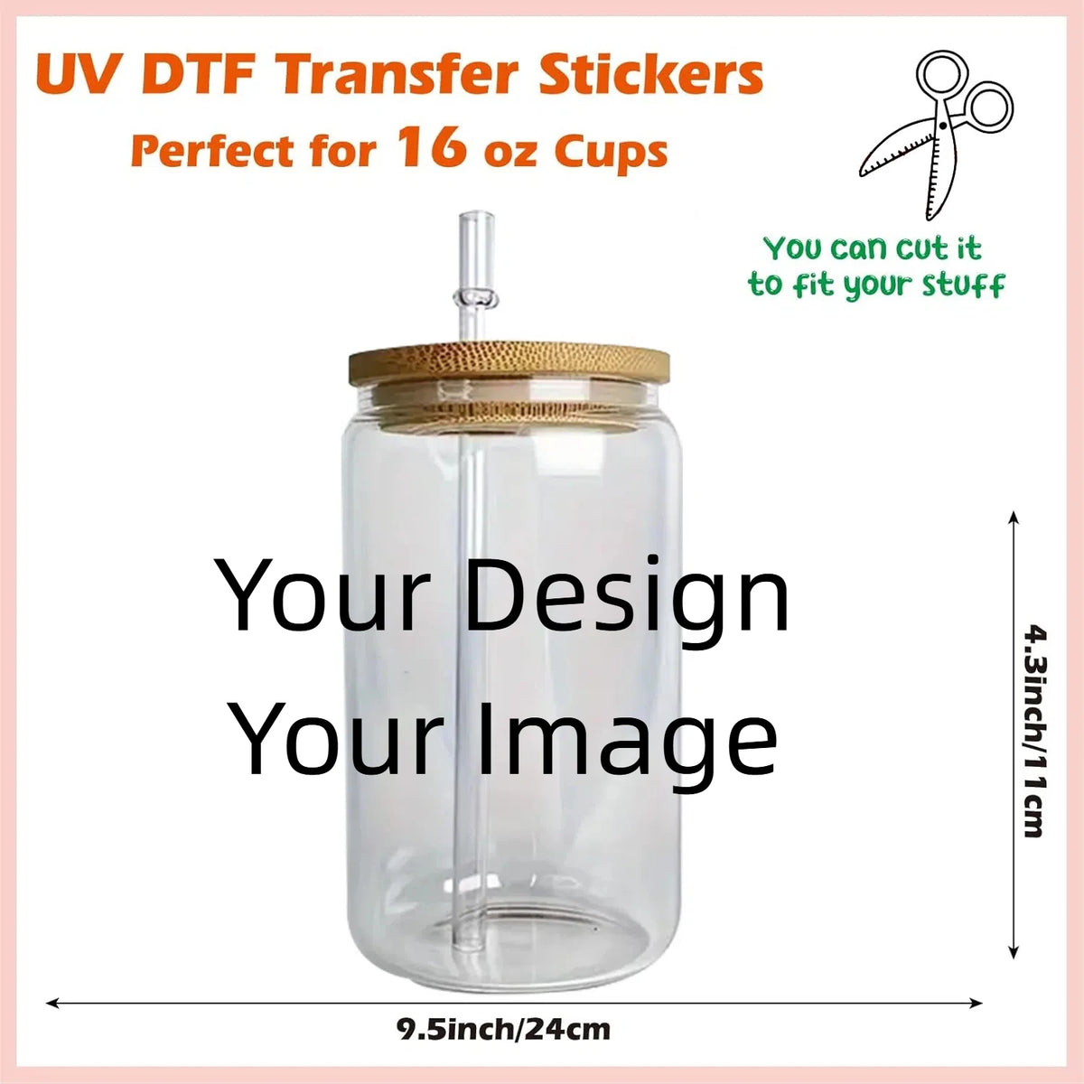 Custom UV DTF Cup Wraps – Waterproof, Self-Adhesive & Reusable