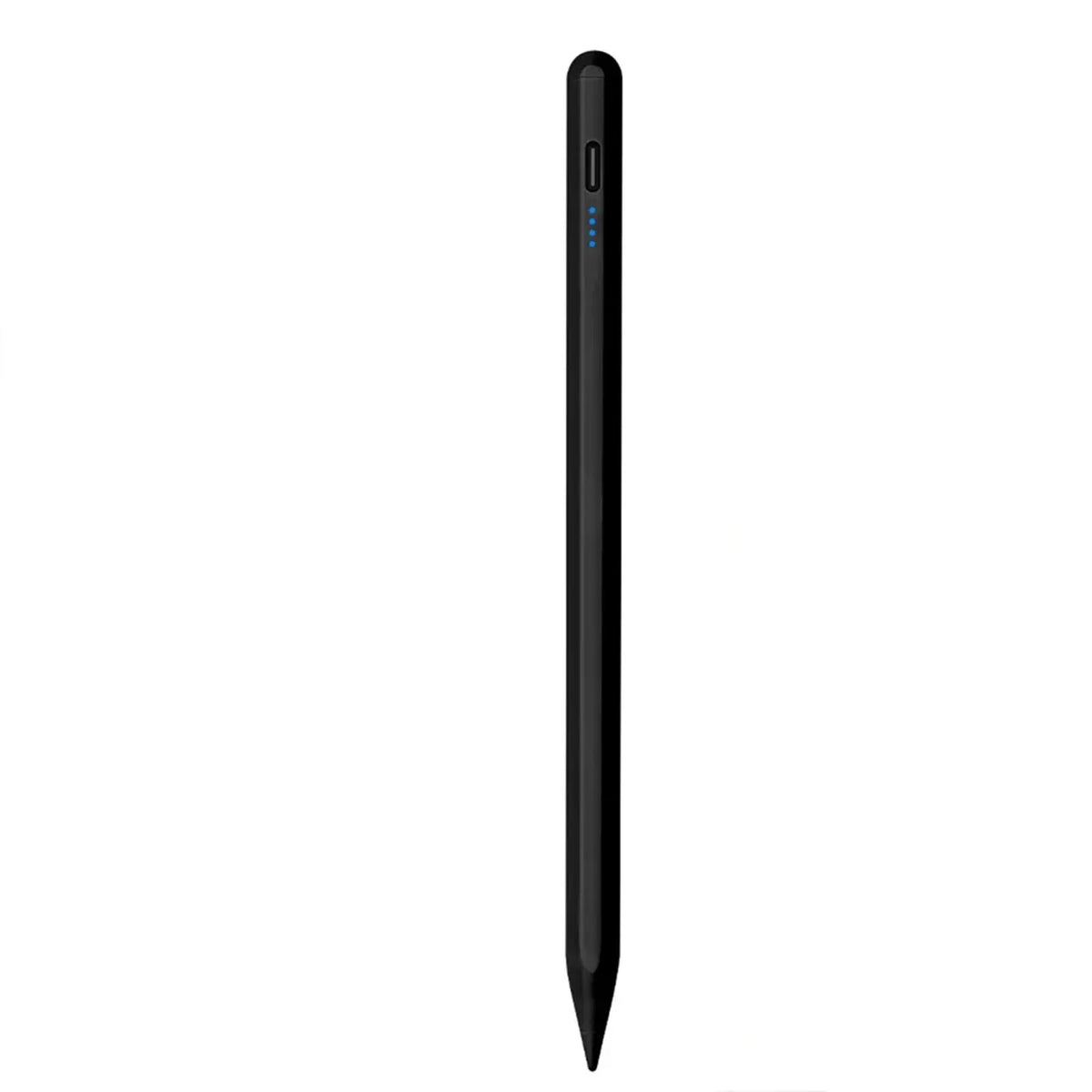 Black universal capacitive stylus pen with magnetic attachment