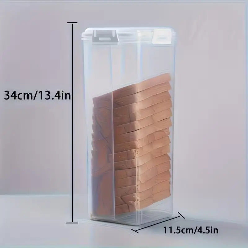 Clear Airtight Bread Box with Sliding Lid