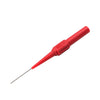 A red multimeter back-piercing test probe with a needle tip.