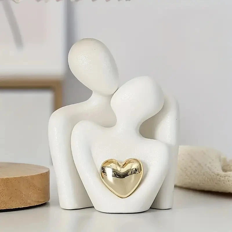 Romantic Embrace Couple Statue