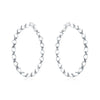 925 Sterling Silver Twisted Rope Hoop Earrings