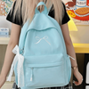 Embroidered Bow Nylon Backpack for Girls – Lightweight & Spacious