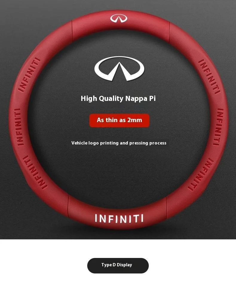 Carbon Fiber Leather Steering Wheel Cover for Infiniti Models