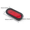 2-Pack 12V/24V LED Oval Tail Light for Trucks and Trailers