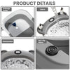 Collapsible Baby Bathtub with Thermometer and Floating Cushion