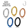 Aros Clicker de Acero Titanio con Bisagra
