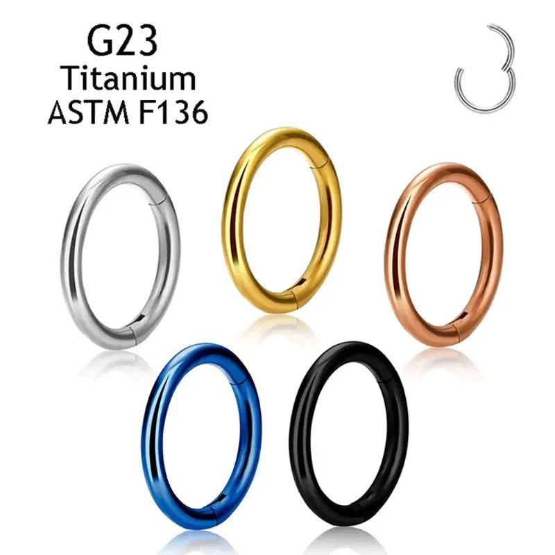 Aros Clicker de Acero Titanio con Bisagra