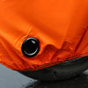 Housse de protection universelle orange pour moto, pluie et soleil, avec ouverture circulaire