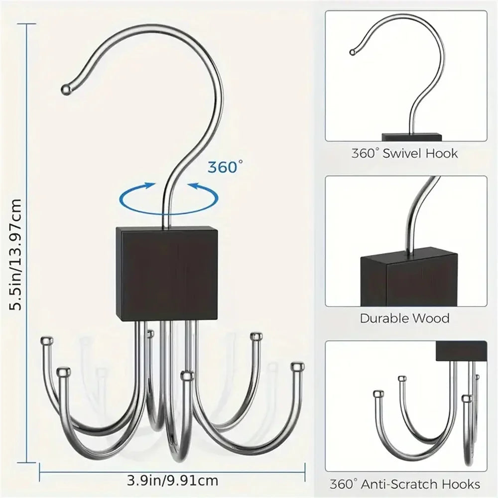360° Rotating Multi-Claw Hanging Organizer