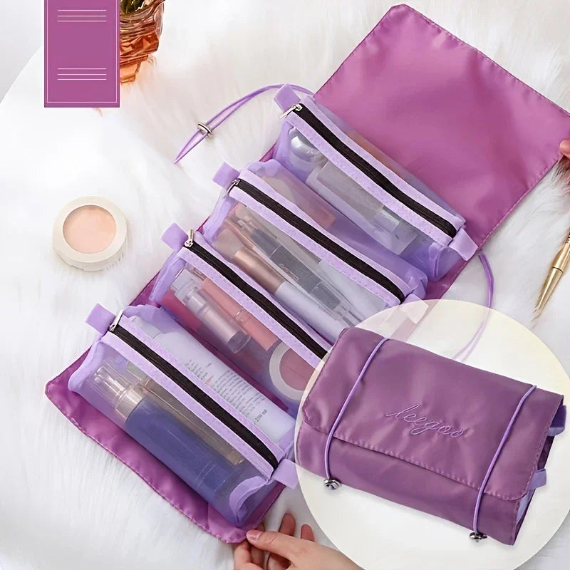 Foldable 4-in-1 Travel Makeup & Toiletry Bag