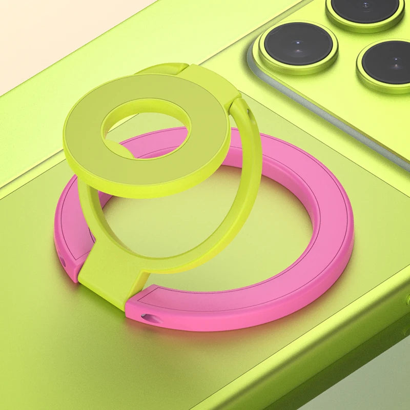 Double-Sided Magnetic Phone Ring Holder with Kickstand