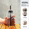 Elegant Glass Tumbler with Straw
