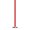 A long, red PVC bumper protection strip measuring 8mm by 3 meters.