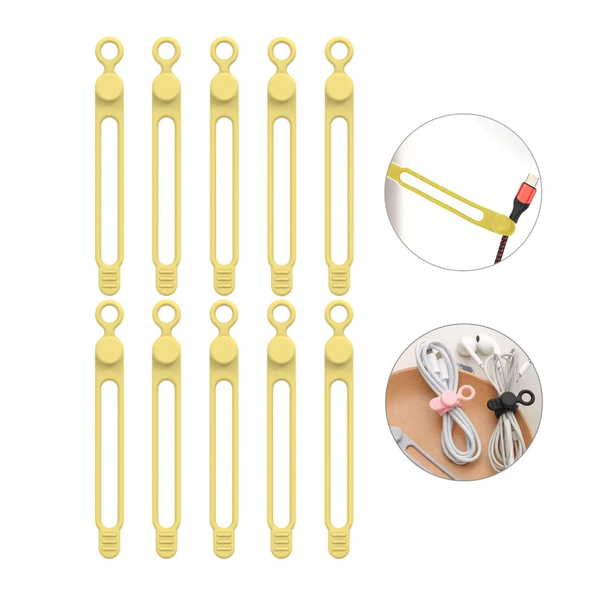 Reusable Silicone Cable Ties for Cord Organization